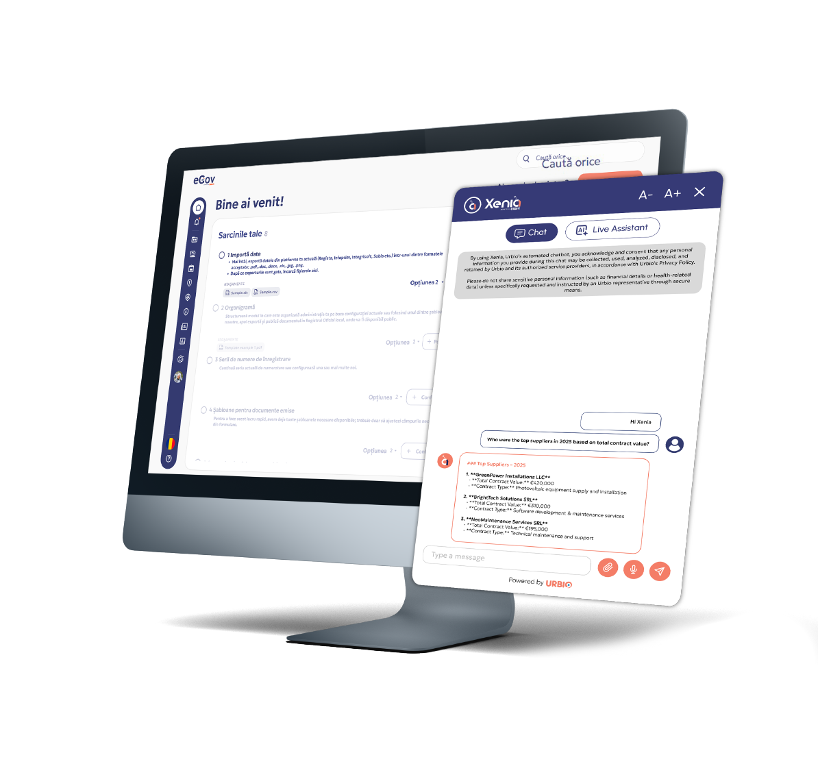 Xenia software interface