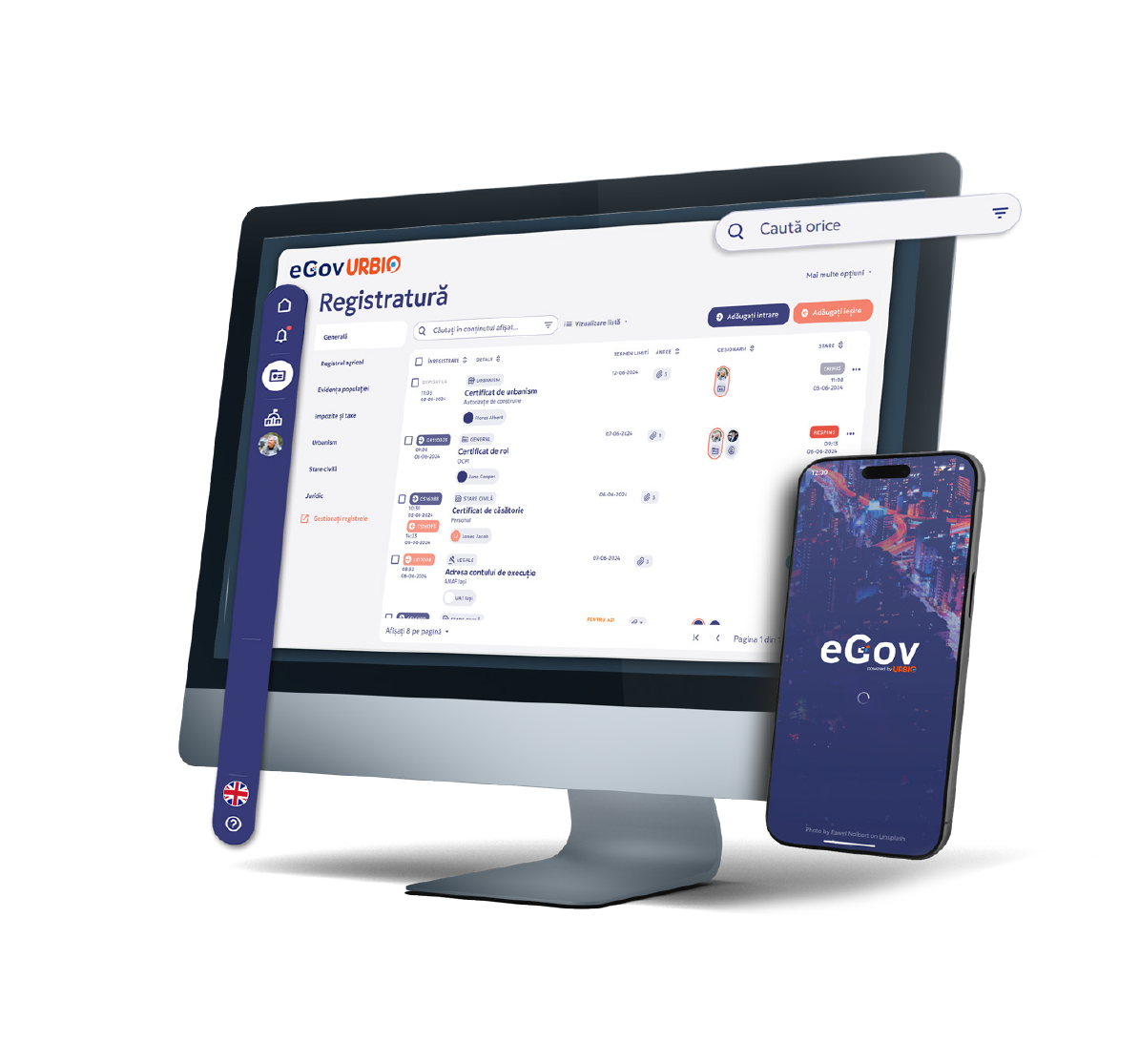 eGov software interface