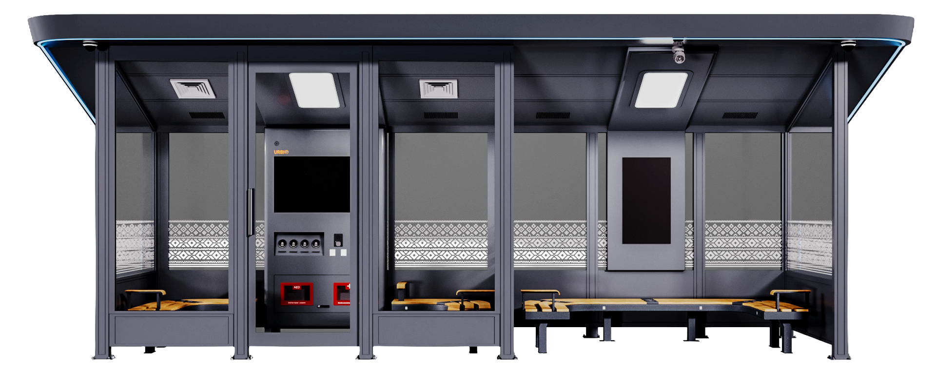 Urbio Smart Bus Station with interactive features